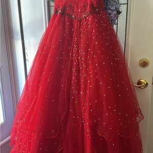 Elegant Red Kids Dress